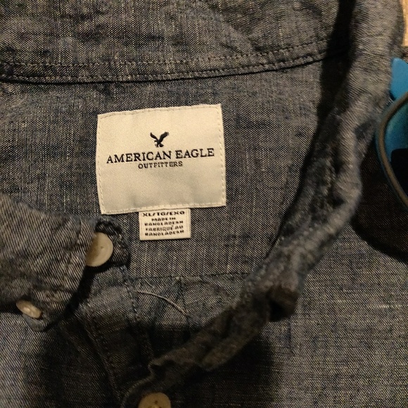 AE Short Sleeve Denim Button Up - Picture 3 of 3